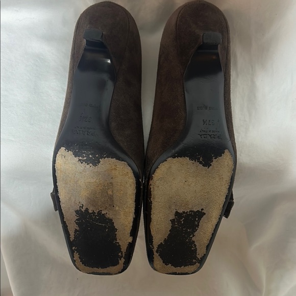 Prada Women's Dark Brown Suede Loafers with Bow - Picture 5 of 5